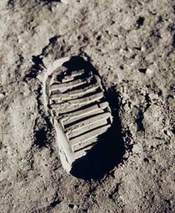 step on the moon